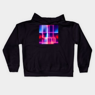 Cyberpunk laser neon colorfull lights futuristic electronic pattern Kids Hoodie